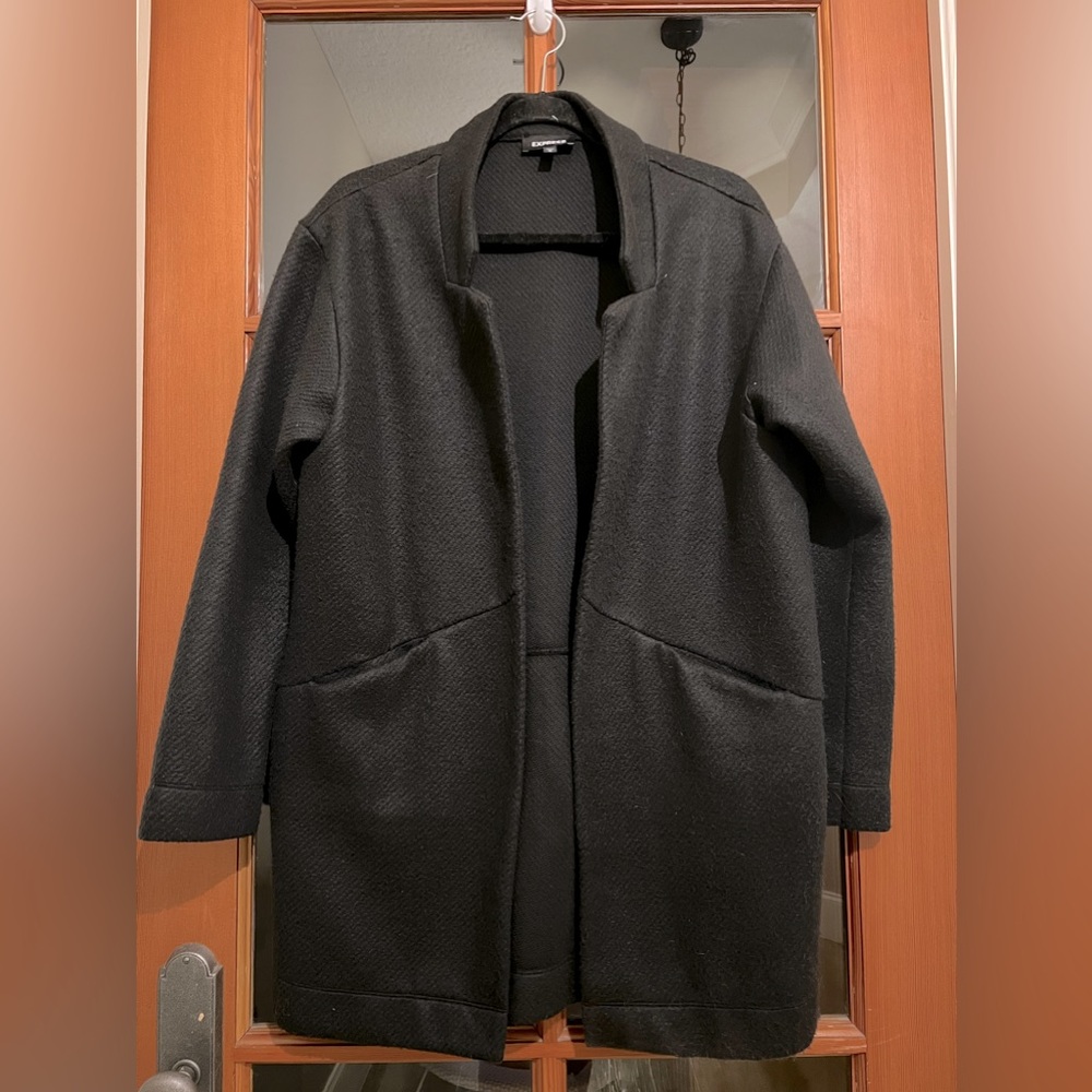 EUC Women’s Size Medium (runs generously) felt lightweight coat from Express.